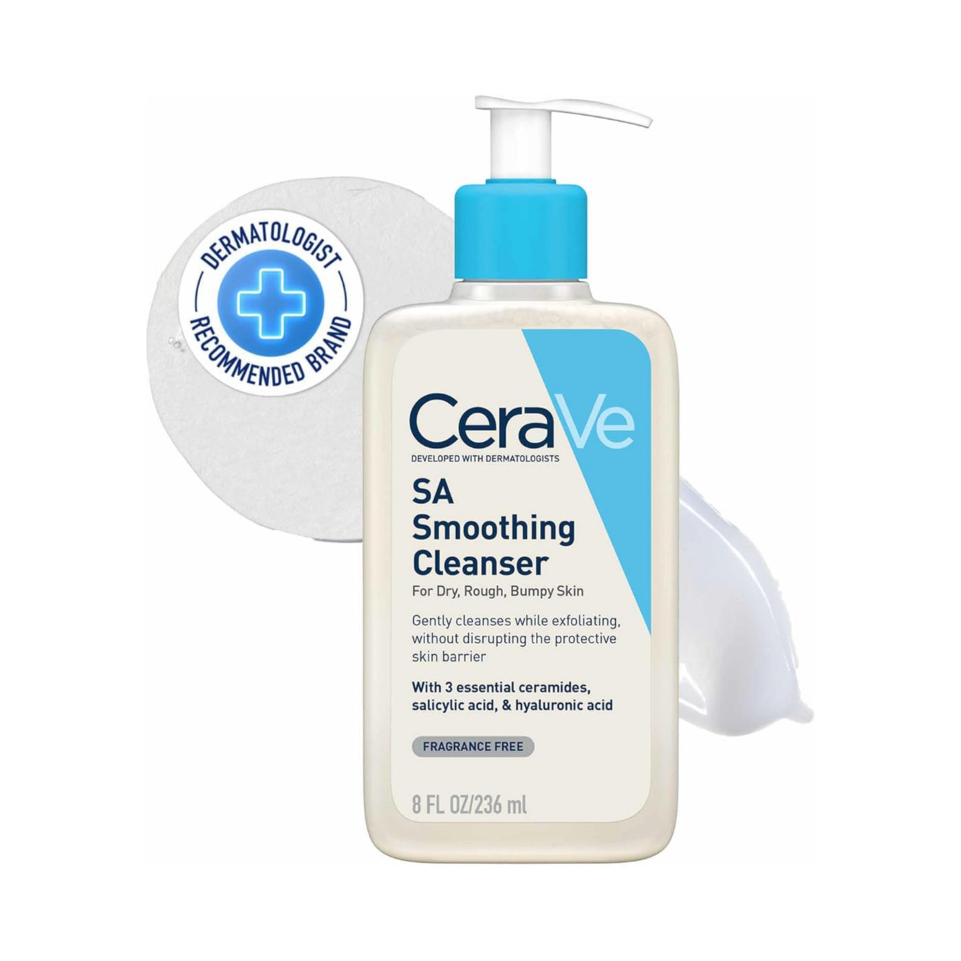 CeraVe SA Smoothing Cleanser | Face and Body Salicylic Acid 236ML