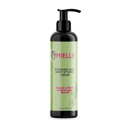 Mielle Organics Rosemary Mint Multi-Vitamin Daily Styling Creme For Curly Hair Definition, Paraben And Silicone Free, 240 ml, White